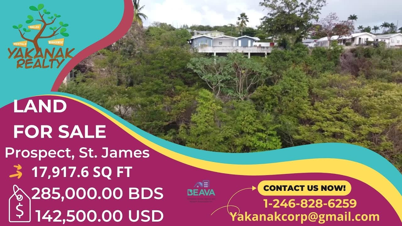 LAND FOR SALEProspect St. James Barbados YouTube