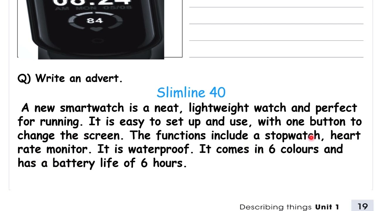 انشاء الوحدة الاولى كتابة اعلان انكليزي ثالث متوسط