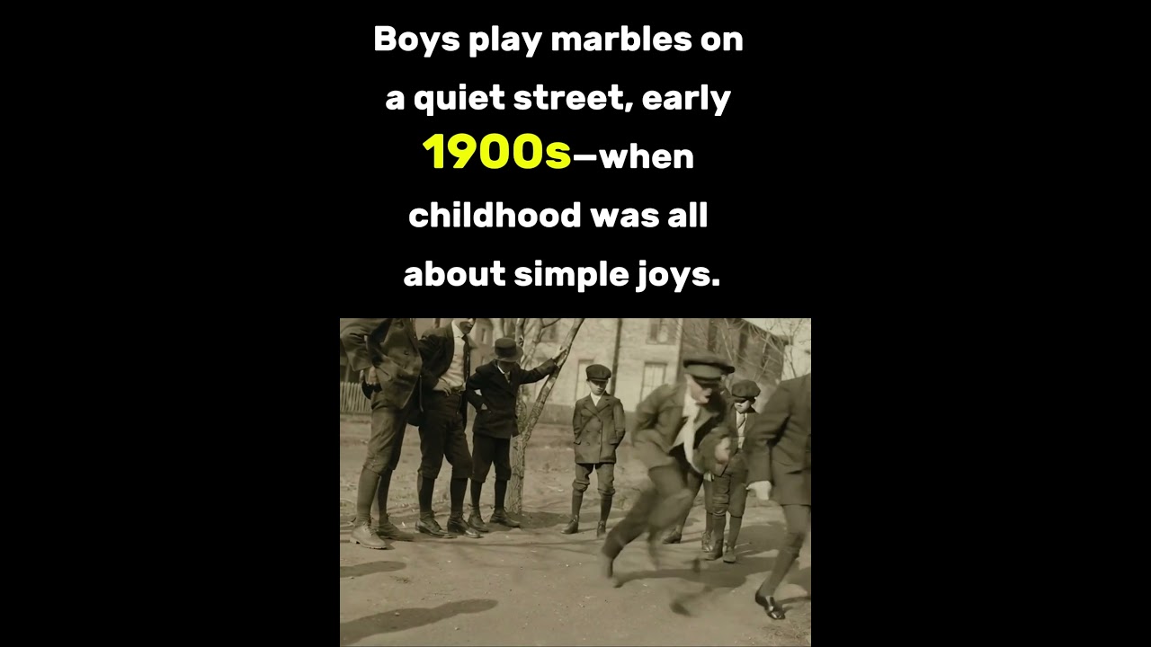 Street Games of the Past: Boys Playing Marbles in the Early 1900s