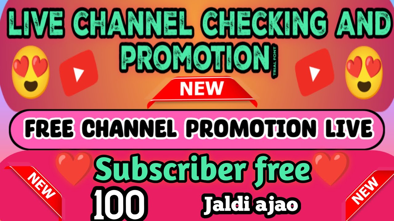live channel checking and promotion😍free channel promotion live|@ActiveSagar24|@manojday