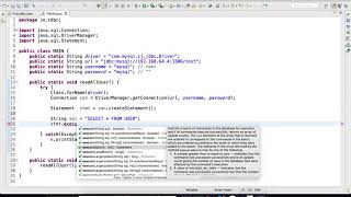 2. Java Database Connectivity Read and Insert Record in table.