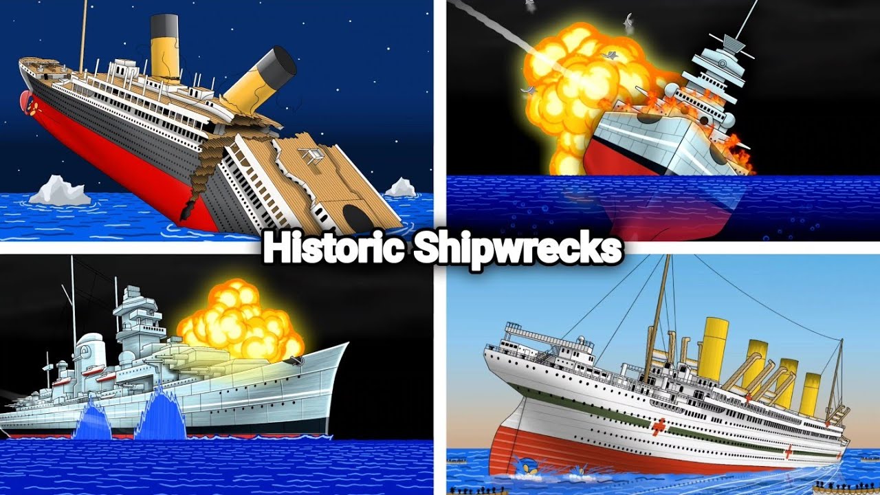 TITANIC, BRITANNIC and BISMARCK 🚢⚓️ FULL ANIMATION 