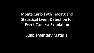 Monte Carlo Path Tracing and Statistical Event Detection for Event Camera Simulation