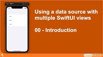 00 - Using a data source with SwiftUI views - Introduction