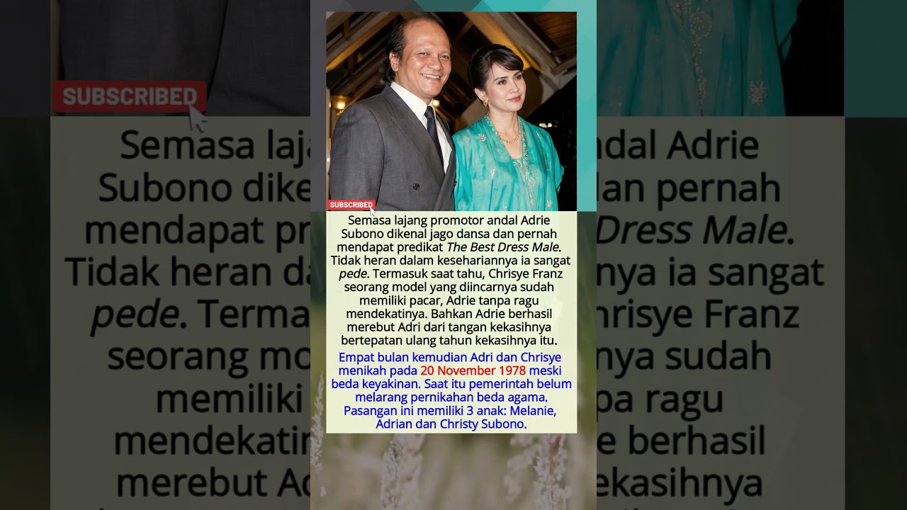 Adrie Subono dan Chrisye Franz