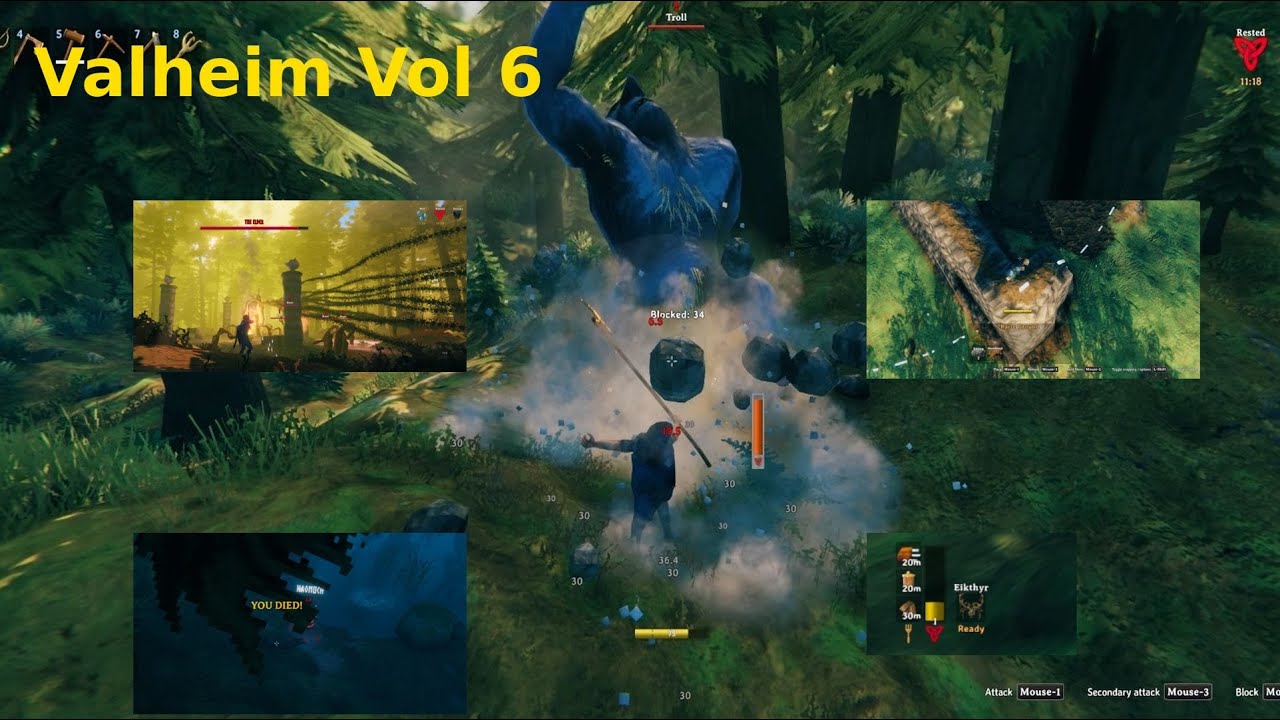 Epic Troll Fights, Elder Base Building, Indestructible Walls, and Portal customization in Valheim!