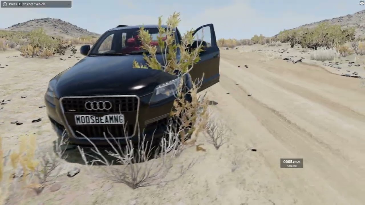 BeamNG - torturing a diesel v12 TDI AUDI Q7 with extreme offroading