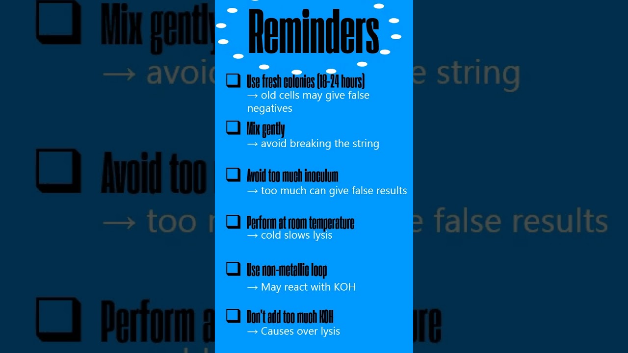 Тест на нить: объяснение за секунды! (3% KOH тест)