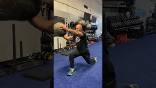 Split Squat ISO Hold with MB Chop