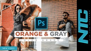 Orange &  Gray Color Grading Camera Raw Effect in Photoshop || Photoshop Tutorial || NTC || 2K19 || screenshot 5