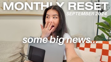 SEPTEMBER MONTHLY RESET: reflection, goals check-in, august finance review, clean with me