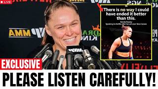 1 MINS AGO: RONDA ROUSEY Breaks His Silence AND SHOCKED ENTIRE WORLD AFTER GINA 15 SECOUNDS WIN!