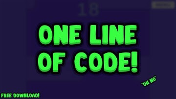 Making a game using just ONE LINE OF CODE!