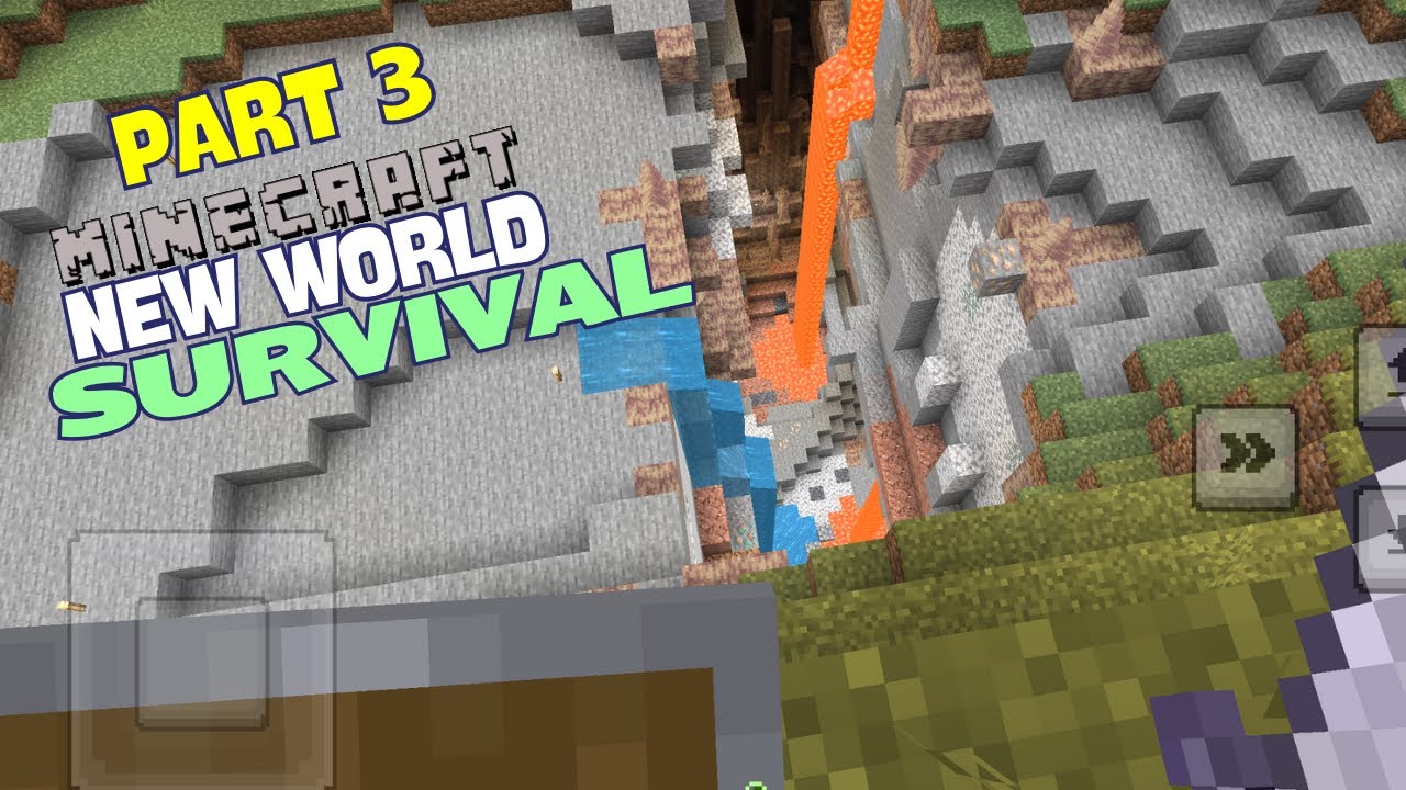 Minecraft Survival Pt 3 New World Gameplay - No Commentary - YouTube