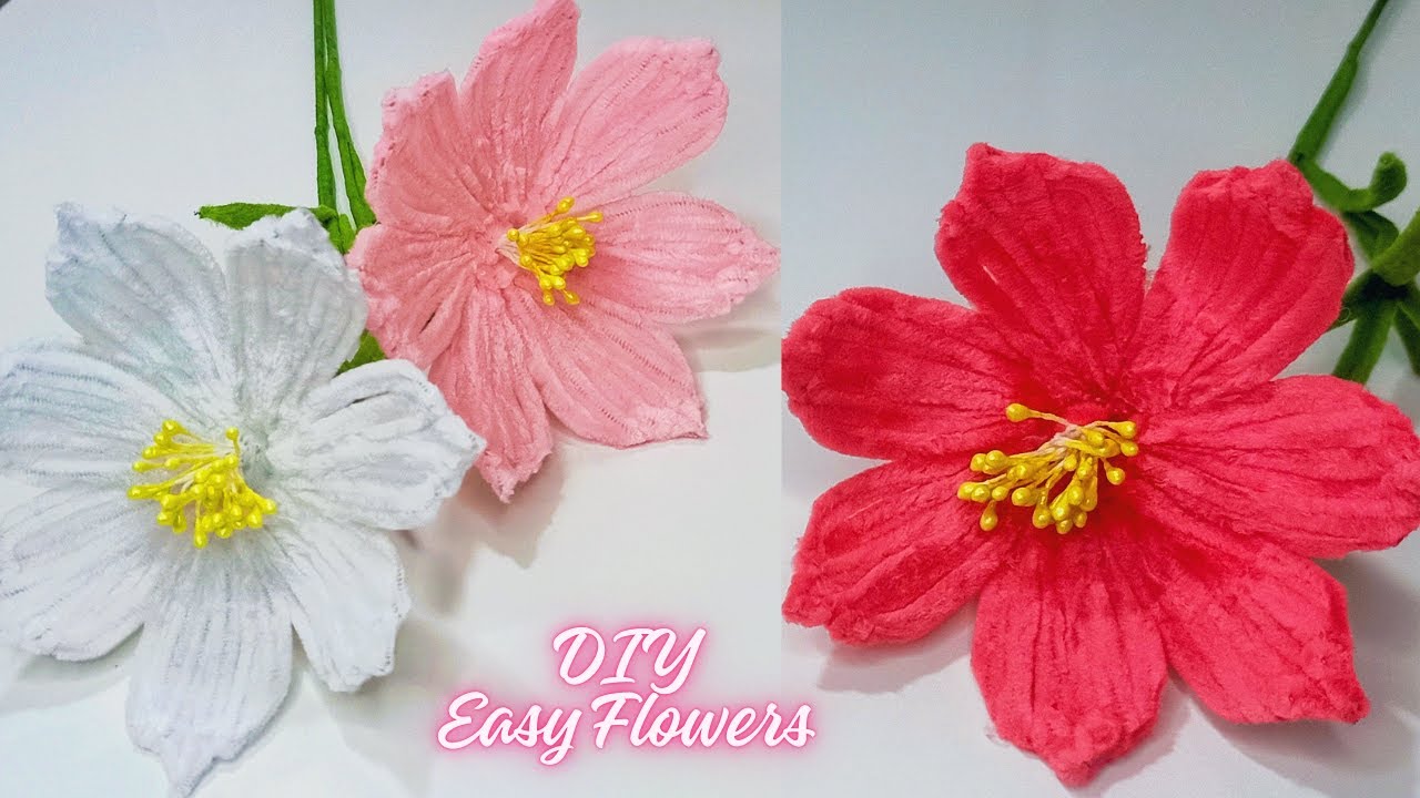 How to Make DIY Pipe Cleaner Flower | Easy Flower Tutorial 🌸