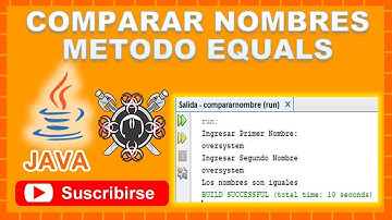 Comparar nombres Metodo Equals NetBeans