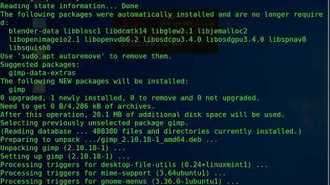 command line se Linux me  Gimp software kaise install kare