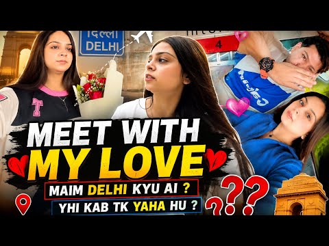  Finally Meet With My Love 🌍Airport Par Special Surprise 🎁Delhi Shiftt Hone Ka Reason 😳
