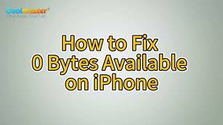 How to Fix 0 Bytes Available on iPhone with 4 Solutions