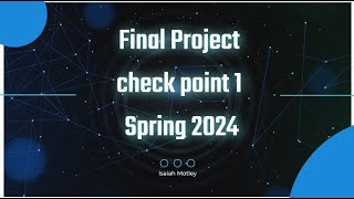 Final Project check point 1 _ Spring 2024