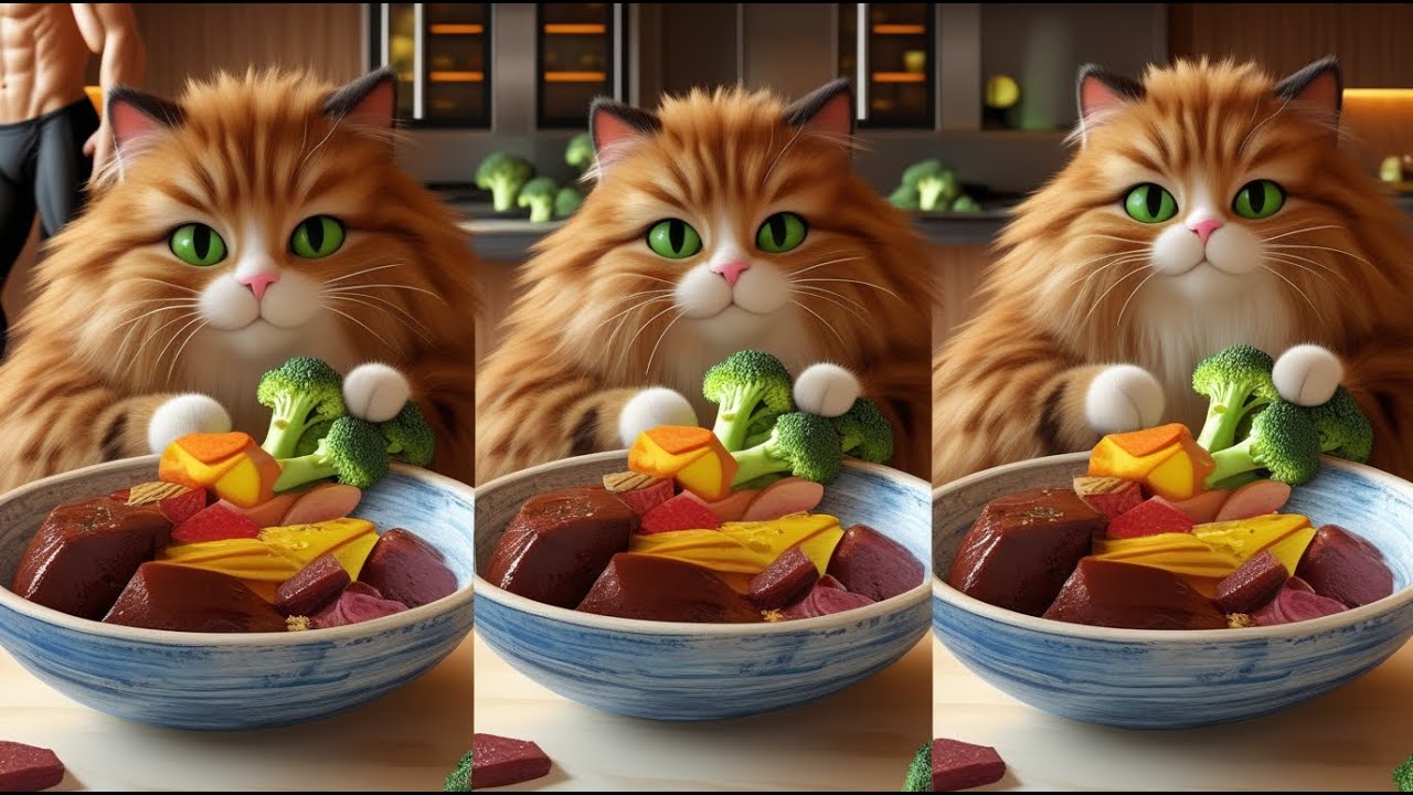 Kids And Babies Like FUN KITTEN CAT Eating Vegetables|| Meemaa kids