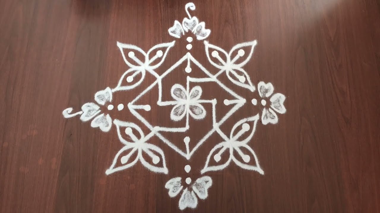 kolampalavitham 🌹 rangoli dailydesign mugulu 5*5dots