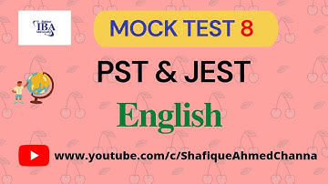 8th Mock Test || PST JEST ENGLISH ||PST JEST Mock Test