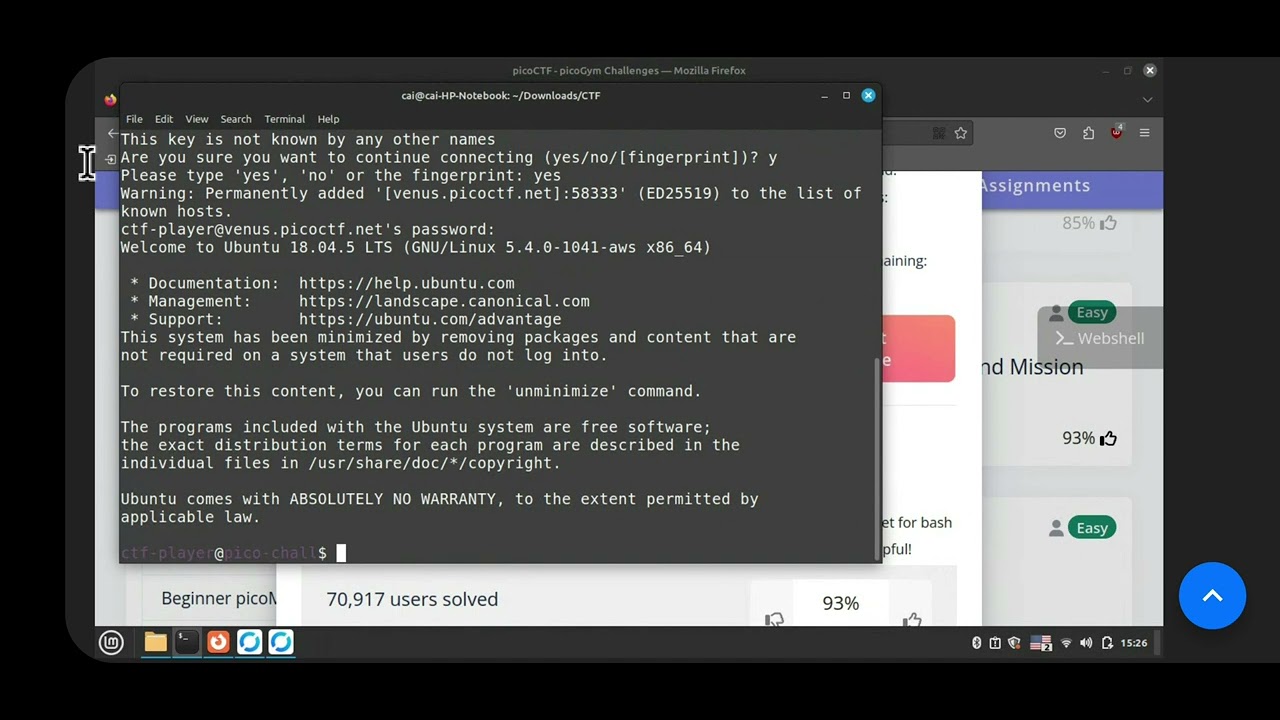 picoCTF: Magikarp Ground Mission