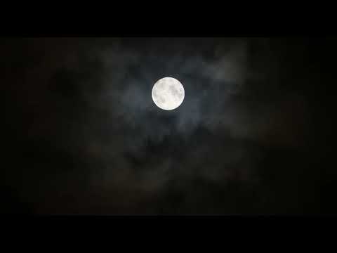 Full moon and dark clouds  ~FREE FOOTAGE HD~
