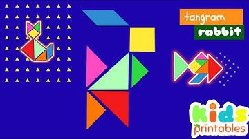 Tangram Puzzles for Kids - Tangram Rabbit | Tangram Fox | Tangram Fish