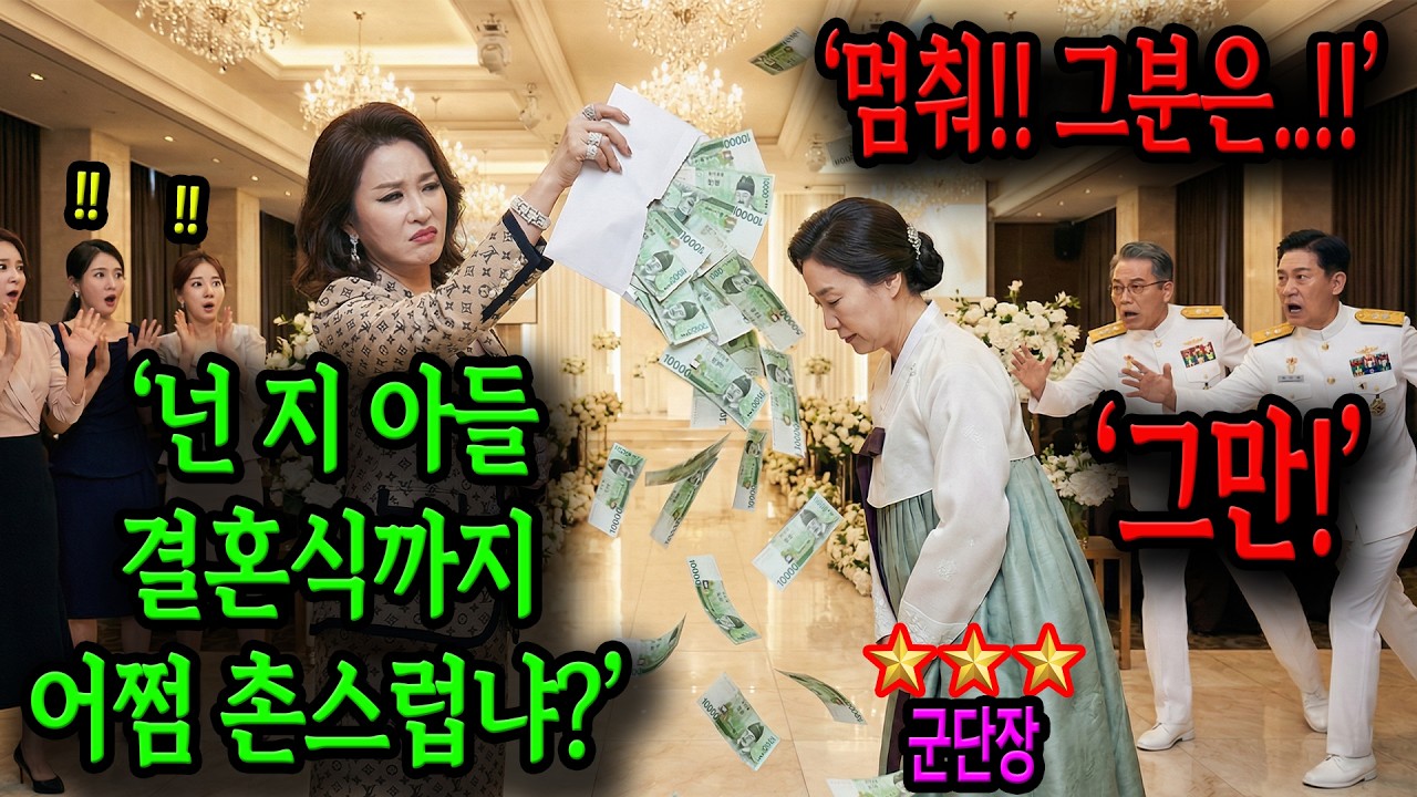 아들 결혼식에서 최연소 여성 중장은 동창생들에게 모욕당하고, 마지막 순간 나타난 장군들의 '군단장님' 외침과 함께 못된 동창생들의 버릇을 고쳐주게 되는데...