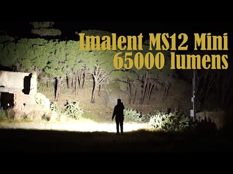 Imalent MS12 Mini 65000 lumens 268600cd 1036m Powerful Flashlight New 2022 - Unboxing and Nightshots