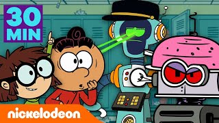 Loud House | The Loud House e Os Casagrandes - Maratona de Robôs por 30 Minutos! | Nickelodeon