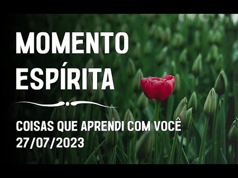 Momento Espírita - Coisas Que Aprendi Com Você