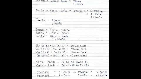 Class 12 maths | trigonometry all formula handwritten notes | CBSE | JEE | NEET | mathematics notes