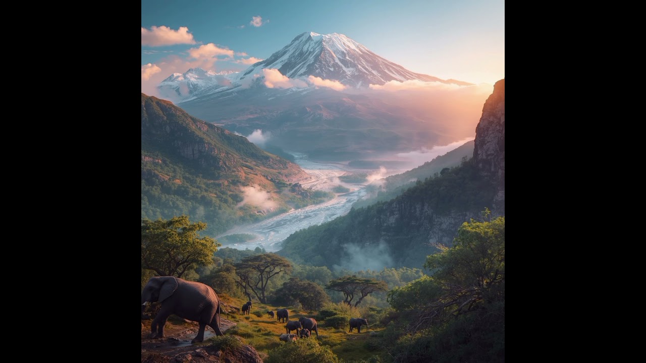 mount kenya the second  highest mountain in  Africa.