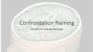 What do you mean by CONFRONTATION NAMING?| SPEECH AND LANGUAGE PATHOLOGY