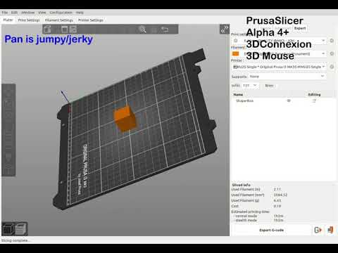 PrusaSlicer 3DConnexion Mouse Jerky Movements on Linux