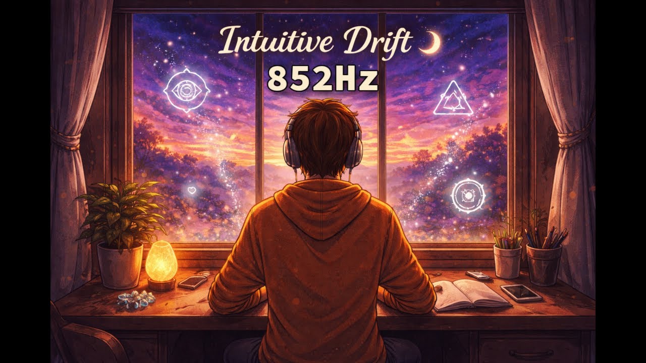 Intuitive Drift 🌙 852Hz Lo-Fi Chillstep for Intuition, Deep Relaxation & Creative Focus