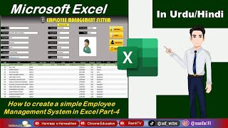 How to make a simple Employee Management System in Excel from scratch in Urdu Part-4