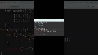 2D Arrays in C Explained Simply | Full Video on Channel 🚀 #Shorts