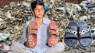 Amazing recycling Process Of Old Plastic Shoes|How Old Plastic Shoes Are Recycled To Make New Shoes|