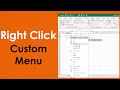 Custom Menu - E01.  Add Custom Cell Menu using VBA