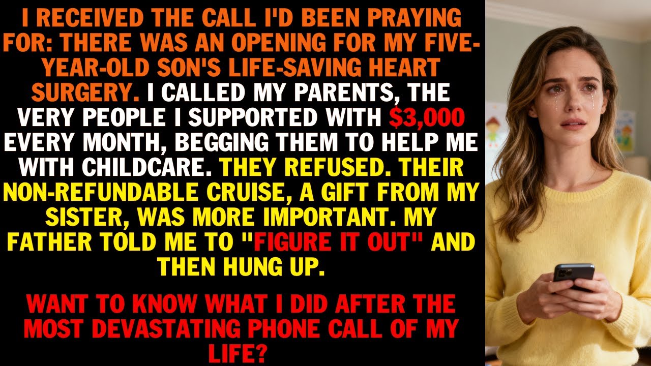 My Parents Chose Their Non Refundable Cruise Over My 5 Year Old Son's Emergency Open Heart Surgery