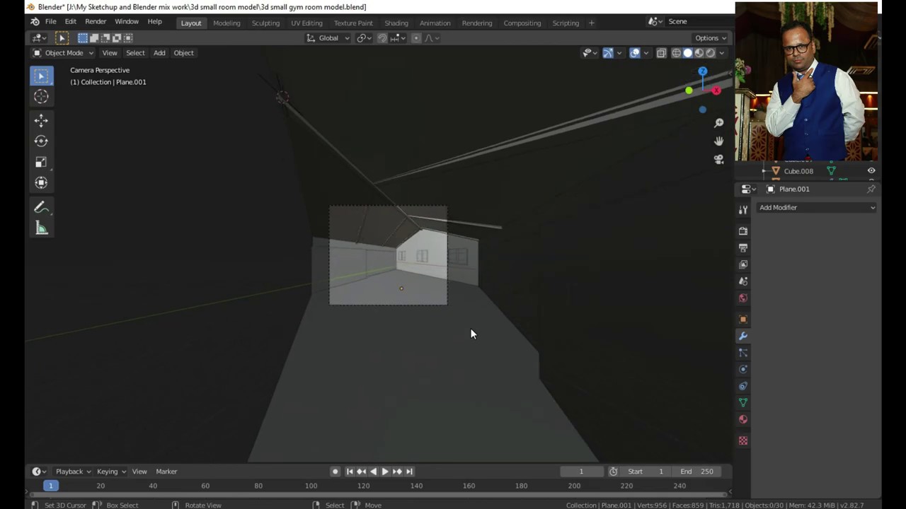 Blender 2 82a 3d small gym modeling part 1 youtube