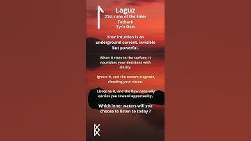 💧 #daily #challenge : #laguz 💧 #rune of #intuition, #flow and #innerclarity