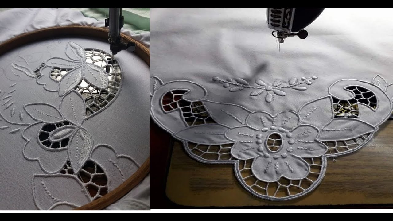 الدرس الثاني من الطرز المثقوب la broderie le rechilieu