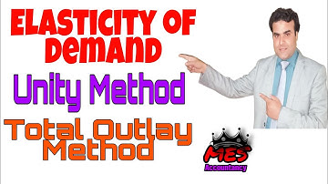 Elasticity of Demand | Unity Method | Total Outlay Method | Economics | Lecture | Hindi | Urdu