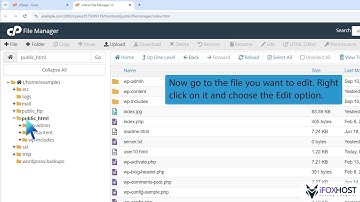 How to Edit file in the cPanel File Manager with iFOX HOST