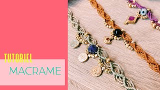 Macrame tutorial necklace / DIY collier macramé @Perlescornertutoriel